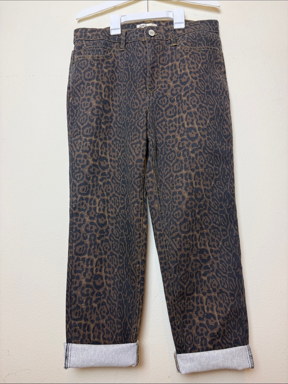 OAT NEW YORK COTTON LEOPARD JEANS